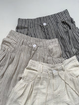 Rose String Stripe Wide Pants