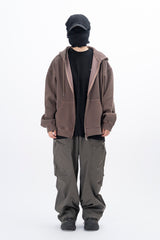 Ard Two Way Pigment Hooded Zip-Up