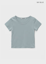 [B-BASIC] スタンダードUネック半袖Tシャツ