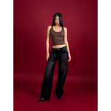 Tiberinus - Lily Jeans - Low-Rise Straight-Leg Jeans - Black - 23 cm Rise - 23.5 cm Leg Opening