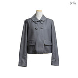 (2color) アンティーククラシックダブルブレステッドショートジャケット