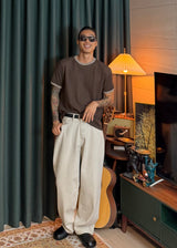 Cotton wide Color Pants 2COLOR