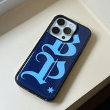 BP lettering epoxy case (navy)
