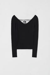 V NECK STRAP KNIT