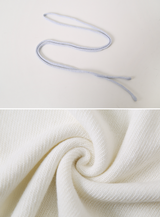 Basic V-neck Loose Knit + Tie Set (5color)