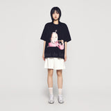 24FW ブラッシングティースガールベビーフェイス半袖Tシャツ (OVERSEAS EXCLUSIVE) ブラック