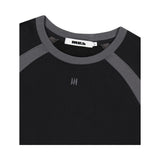 CONTRAST DETAILED SWEAT SHIRT [BLACK]