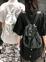 GLOSSY MINI SILVER BACKPACK (2color) 