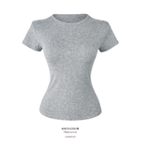 Cotton eyelet round-neck top (3color)