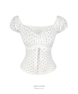 Alice dot puff top (2color)