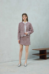 CHERISH TWEED SKIRT PANTS / RED