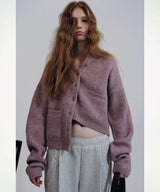 FLUFFY KNIT CARDIGAN