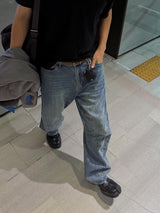 [Premium] 3 TAP Twist Denim Pants (2color)