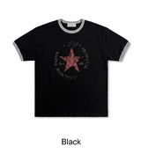 Pia Star Crop Ringer Tee