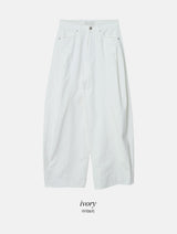 デビルバルーンピンタックワイドコットンパンツ(3color)
