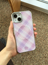 フォグチェックマグセーフシルバーグラスバンパーケース(ピンク)