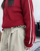 Davenn Track Line Knit Zip-Up