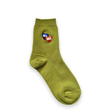 Double Heart Socks Olive
