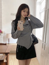 Rivet Basic A-line Mini Skirt Pants (2color)