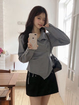 Rivet Basic A-line Mini Skirt Pants (2color)
