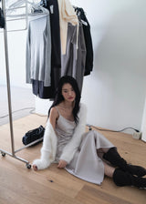 Yosen over fit buckle fur cardigan [2co]