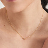 Rose Quartz 925 Silver Necklace N045-02G-RQ