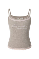 Be messy tank top - beige  