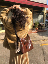 ピローリボンバッグ_chocolate brown