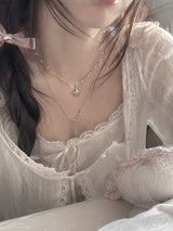 Perl charm necklace