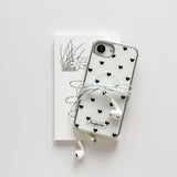 【MADE】ブラックラブドット MagSafe グラススマホケース