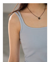 [1+1BOGO] Layered Double Strap Tank Top with Built-in Cups