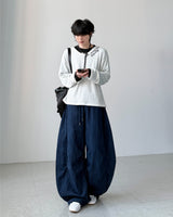Temperature Stripe Balloon Denim