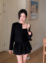 [SHOPPERMADE] Chiffon Flare Layered Sleeveless Mini Dress