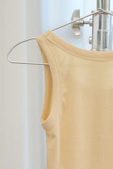 ベーシック リブ スリーブレス(Yellow)