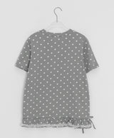 カオリドットフリル半袖Tシャツ