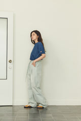 ALARM ONE TUCK BELTED DYEING PANTS MINT_WOMAN