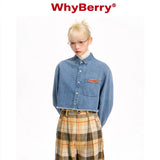 WhyBerry 22AW "Bai with denim" ショートシャツジャケット、レトロフリンジデニムシャツ