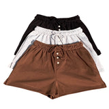 summer button shorts