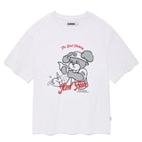 フィッシングウィティーバニーグラフィックルーズフィットTシャツ [WHITE]