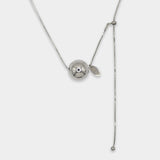 Chrome Spere Slide Necklace