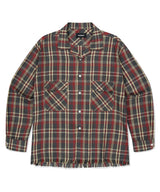 CUT OFF FLANNEL CHECK SHIRT