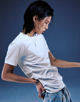 [0056] Side Shirring Short Sleeve T-Shirt (White)