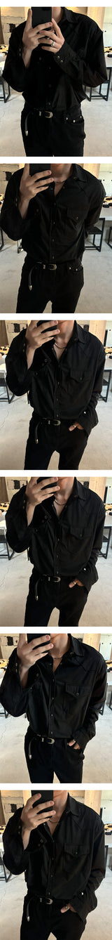 [S/F] Suede western pocket shirts(2color)
