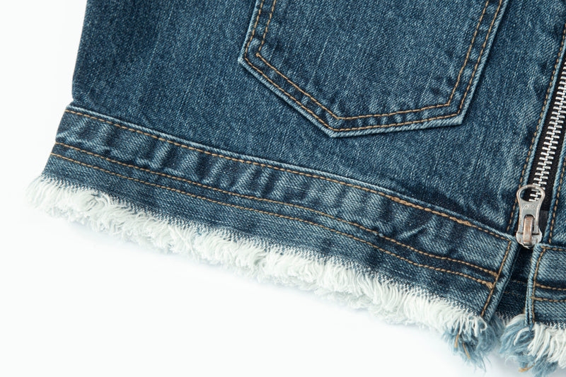 CROP DENIM JACKET (FOR UNISEX)