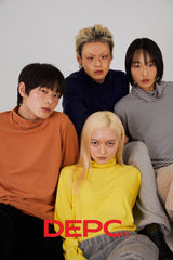 COLOR POP TURTLENECK T-SHIRTS - ORANGE