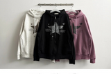 Suffle Star Vintage Two-Way Hooded Zip-Up