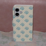 Rose Dot Lemon Yellow Vintage Diary Case Leather Card wallet Phone Case