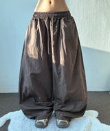 Down Circle Panel Nylon Balloon Pants 3color