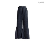 (3color) Argyle Panel Brushed Velour Bootcut Pants