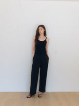 Lace Wide Pants - Black